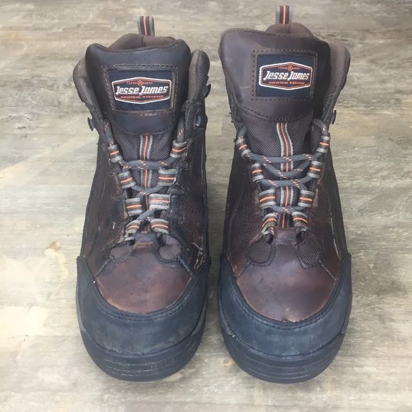Jesse James Size 8.5 Brown Work Boots - Picture 2 of 7